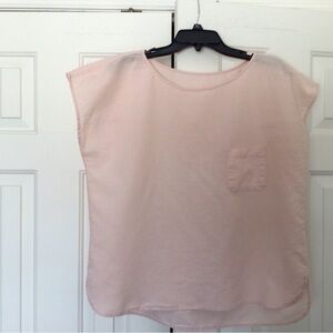 100% linen top in light pink ( sugar plum.